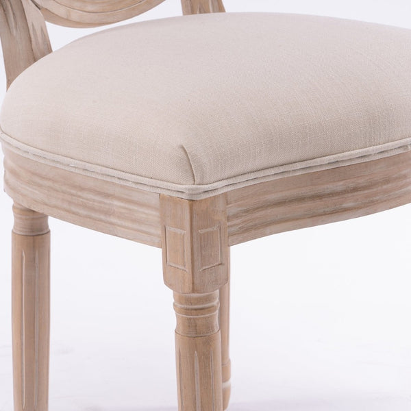 English Elm French Country Barstools Solid Wood Cabriole Legs Upholstered Cushion Set of 2 W1622P411782