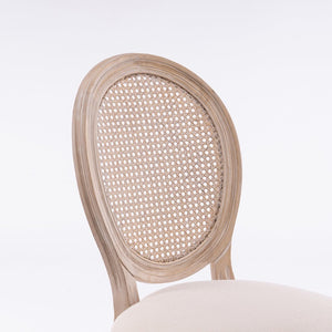 English Elm French Country Barstools Solid Wood Cabriole Legs Upholstered Cushion Set of 2 W1622P411782