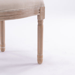 English Elm French Country Barstools Solid Wood Cabriole Legs Upholstered Cushion Set of 2 W1622P411782