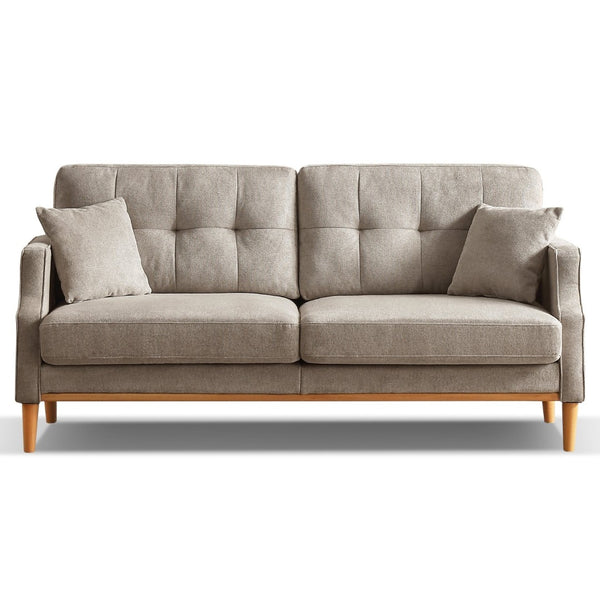 English Elm Living Space Three Seat Sofa Waterproof Polyester Upholstery with Usb Charging Port Light Gray W82072358