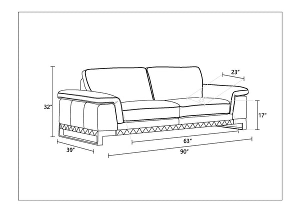English Elm Top Grain Italian Leather Sofa - Luxurious Camel Hue, Durable Comfort & Stylish Design For Any Space B05777870-GIGA