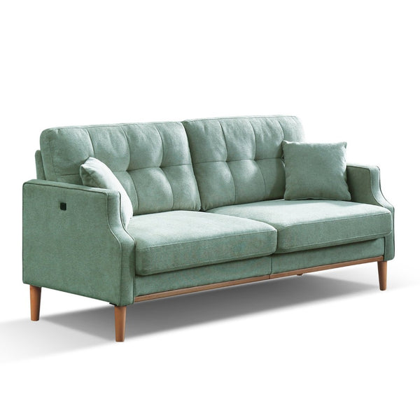 English Elm Living Space Three Seat Sofa Waterproof Polyester Upholstery with Usb Charging Port W82072357