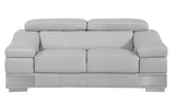 English Elm Top Grain Italian Leather Sofa