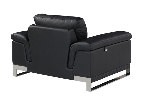 English Elm Top Grain Italian Leather Chair - Luxurious Comfort, Stylish Design, And Durable Quality For Any Space B05777865-GIGA