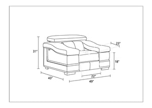 English Elm Top Grain Italian Leather Chair - Luxurious Comfort & Stylish Design For Modern Living Spaces B05777874-GIGA