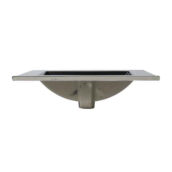 English Elm 24" Black Ceramic Top Sink with Integrated Countertop, Pre-Drilled Faucet Hole, Easy Clean Finish (Fits Vanity) W99989936