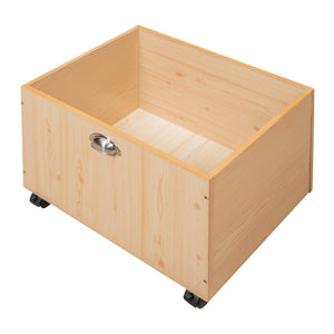 English Elm Twin Pine Loft Bed with Slide Climbing Rope Chalkboard and Rolling Storage Boxes WF299308AAM