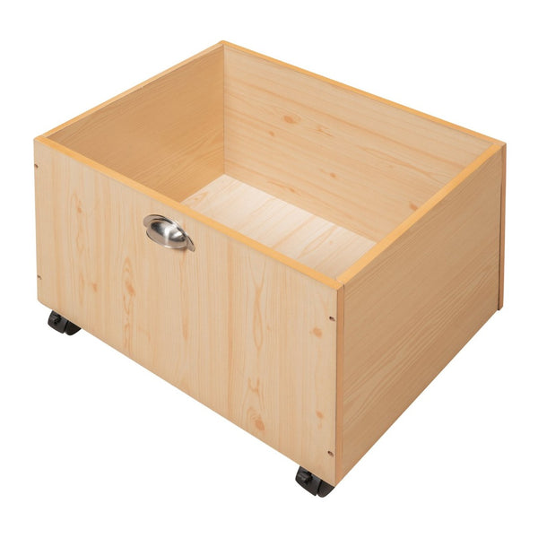 English Elm Twin Pine Loft Bed with Slide Climbing Rope Chalkboard and Rolling Storage Boxes WF299308AAM