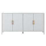 Hearth and Haven Accent Storage Cabinet with Metal Handles, White WF300428AAK