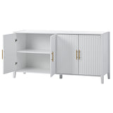 Hearth and Haven Accent Storage Cabinet with Metal Handles, White WF300428AAK