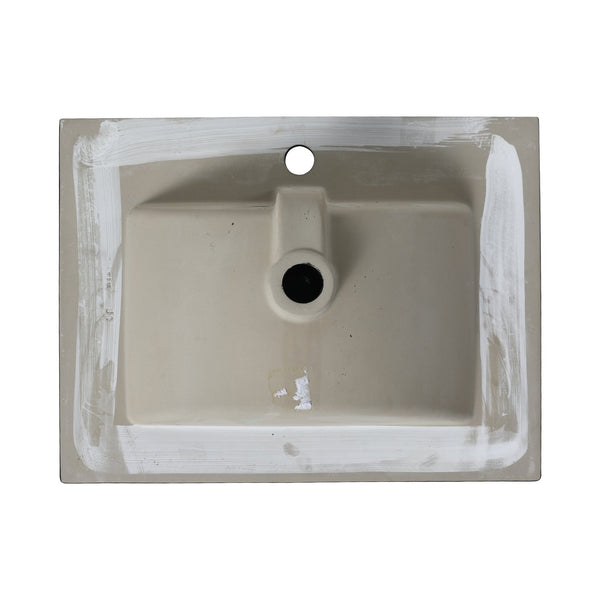 English Elm 24" Black Ceramic Top Sink with Integrated Countertop, Pre-Drilled Faucet Hole, Easy Clean Finish (Fits Vanity) W99989936