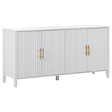 Hearth and Haven Accent Storage Cabinet with Metal Handles, White WF300428AAK