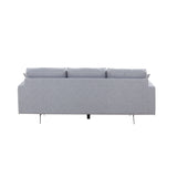 English Elm Modern Three Seat Sofa Couch With 2 Pillows, Light Grey Perfect For Every Occasion