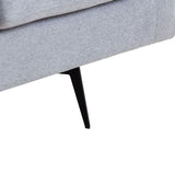 English Elm Modern Three Seat Sofa Couch With 2 Pillows, Light Grey Perfect For Every Occasion