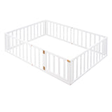Hearth and Haven Full Size Wood Daybed Frame with Fence(Old Sku:Wf289662Aak) WF299302AAK