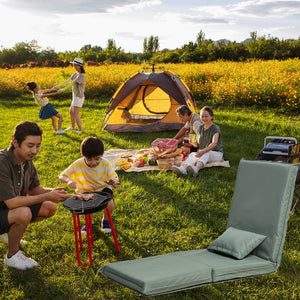 English Elm Foldable Low-Profile Portable Chair with 14-Position Recline, Lightweight Carry Bag for Beach Camping W24463605
