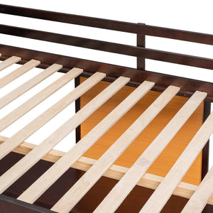 English Elm Twin Loft Bed with Desk Drawers and Writing Board Pinewood Frame Kids Bedroom LT000353AAP