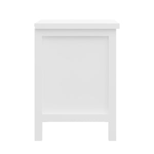 English Elm Versatile Solid Wood 2-Drawer Nightstand — Rustic White Bedside Table, Durable, Compact, Easy Assembly B03790057