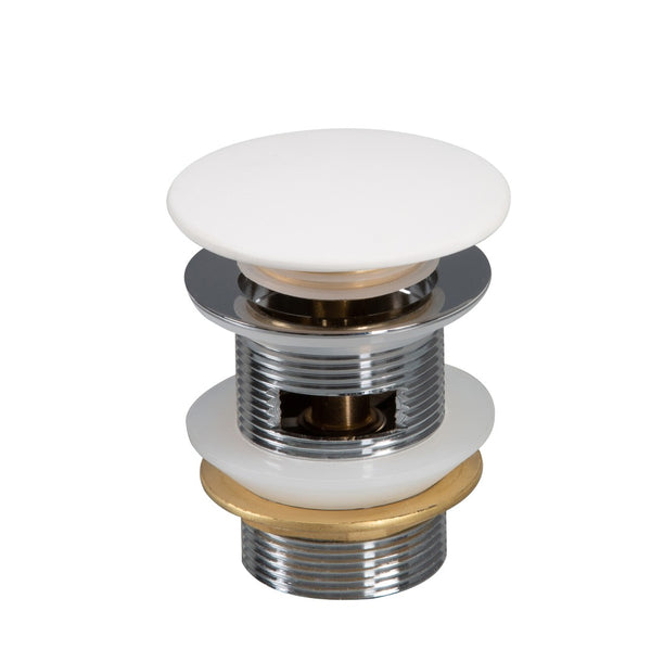 English Elm Bathtub Drain Kit Overflow Cover Corrosion Resistant Glossy Finish for Clean Bathroom Style White W1573P303204