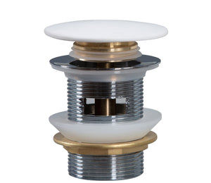 English Elm Bathtub Drain Kit Overflow Cover Corrosion Resistant Glossy Finish for Clean Bathroom Style White W1573P303204