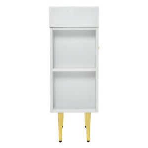 English Elm [Cabinet Only] 21.6" Bathroom vanity white with ample storage, solid wood & MDF, soft-close doors, space-saving design WF297781AAA