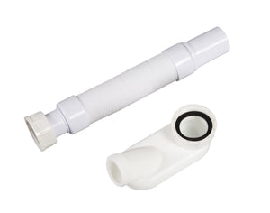 English Elm Solid Brushed Nickel Bathtub Drain Kit with Overflow Cover for Modern Bathrooms W157390151