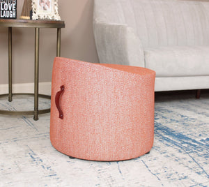 English Elm Crescent Puff Upholstered Ottoman Compact Accent Footrest for Living Room or Bedroom B05468029