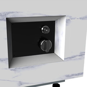 English Elm 42 42" Rectangular Propane Fire Pit Table Grey with Lid Cover Lava Rocks Tank Storage Side Table W94490284