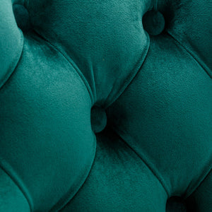 English Elm A&A Velvet Swivel Barstool with Back, Adjustable 25–33" Height, Tufted Upholstery & Chrome Base Green W114383663