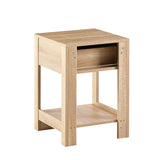 English Elm 15.75" Rattan End Table With Drawer, Modern Nightstand, Side Table For Living Room, Bedroom,Natural