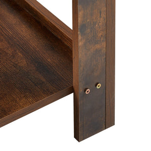 English Elm 15.75" Rattan Weave End Table with Built-in Charging Ports Drawer and Wood Legs W126573109