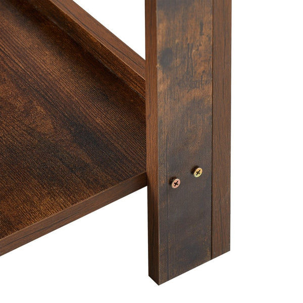 English Elm 15.75" Rattan Weave End Table with Built-in Charging Ports Drawer and Wood Legs W126573109