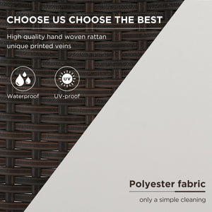 English Elm GO Outdoor Wicker Sofa 4-Piece Patio Set with Solid Wood Arms, UV-Water Resistant Rattan, Cushions FG201222AAA