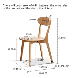 English Elm (set of 2) Solid Oak Dining Chairs Fas Grade North American Wood Curved Back W1283104166