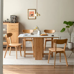 English Elm (set of 2) Solid Oak Dining Chairs Fas Grade North American Wood Curved Back W1283104166