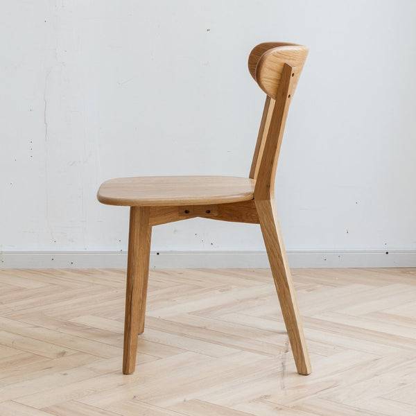 English Elm (set of 2) Solid Oak Dining Chairs Fas Grade North American Wood Curved Back W1283104166