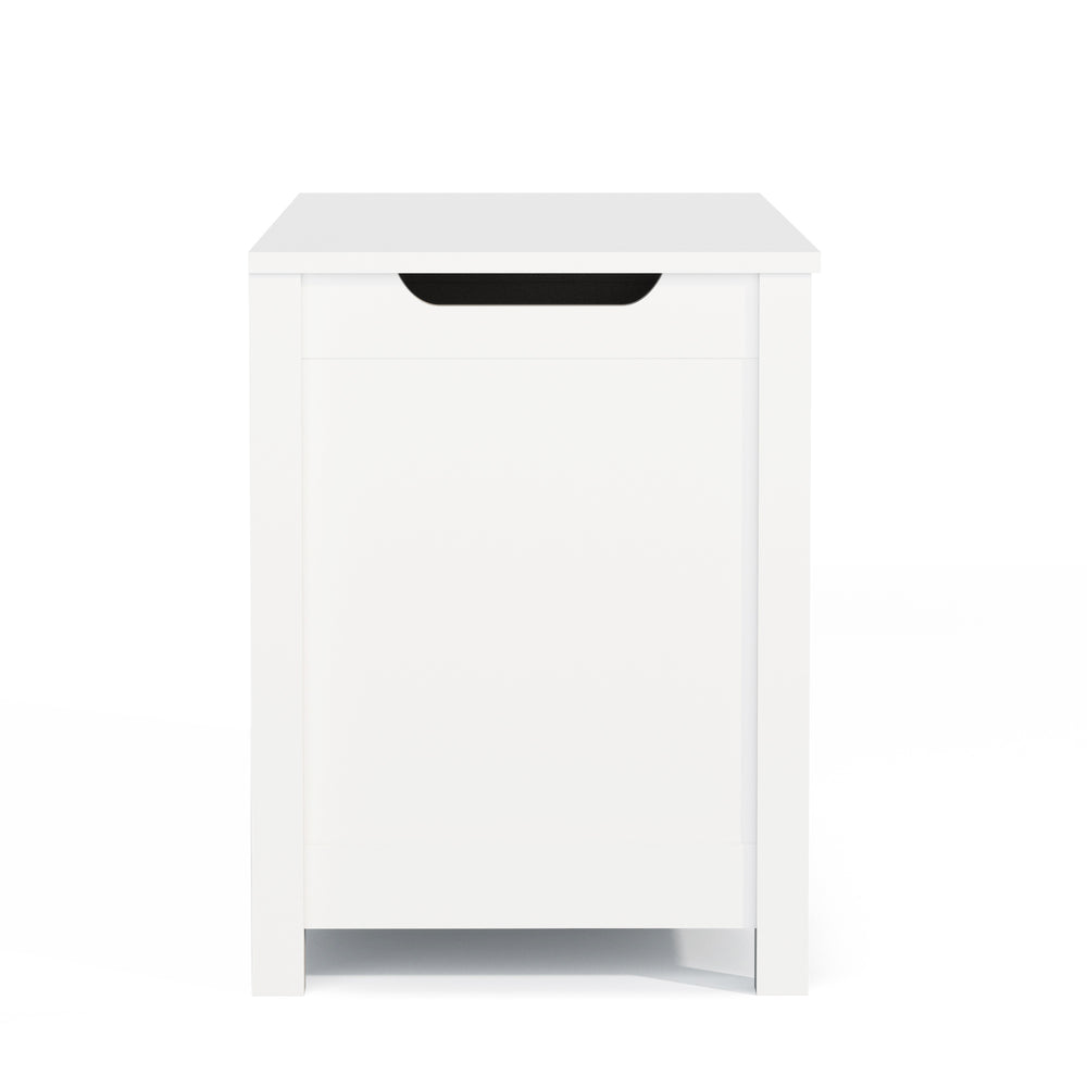 English Elm Kids Wooden Toy Box with Safety Hinged Lid, Sturdy MDF Storage Chest for Playroom Organization White 36.02 L x 19.27 W x 4 H W80835863