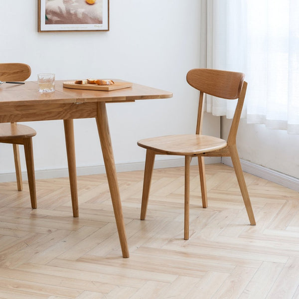 English Elm (set of 2) Solid Oak Dining Chairs Fas Grade North American Wood Curved Back W1283104166