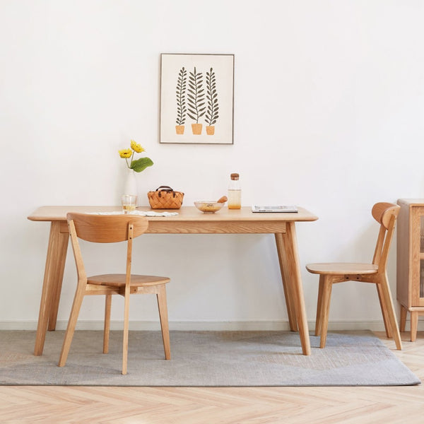 English Elm (set of 2) Solid Oak Dining Chairs Fas Grade North American Wood Curved Back W1283104166