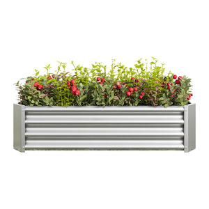 English Elm Metal Raised Garden Bed - 4X2Ft Galvanized Planter For Flowers, Vegetables & Herbs - Easy Assembly! W84091001