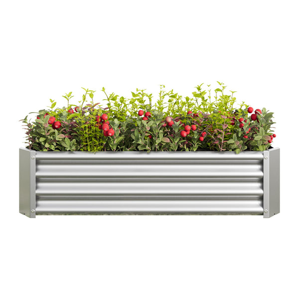 English Elm Metal Raised Garden Bed - 4X2Ft Galvanized Planter For Flowers, Vegetables & Herbs - Easy Assembly! W84091001