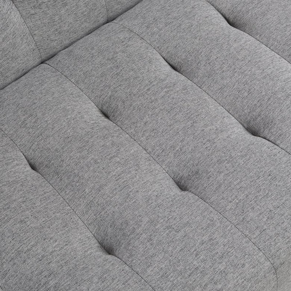 English Elm Wood Frame Futon Sofa Bed with Steel Legs Converts for Living Room or Guest Use W21482306