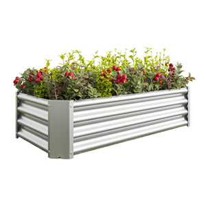 English Elm Metal Raised Garden Bed - 4X2Ft Galvanized Planter For Flowers, Vegetables & Herbs - Easy Assembly! W84091001