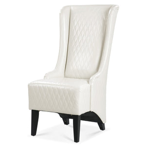English Elm 23.03" Wingback Velvet Accent Chair Tall High Back Support for Living Room Bedroom White W680P404144