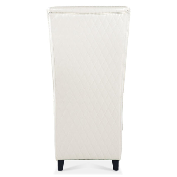 English Elm 23.03" Wingback Velvet Accent Chair Tall High Back Support for Living Room Bedroom White W680P404144