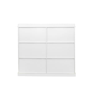 English Elm 10-shelf Bookcase with Cubby Storage and Label Holders, Melamine-Finish Wood Organizer for Home and Office White W33165697