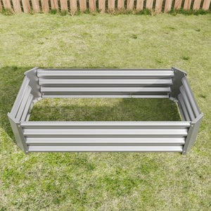 English Elm Metal Raised Garden Bed - 4X2Ft Galvanized Planter For Flowers, Vegetables & Herbs - Easy Assembly! W84091001