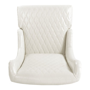 English Elm 23.03" Wingback Velvet Accent Chair Tall High Back Support for Living Room Bedroom White W680P404144
