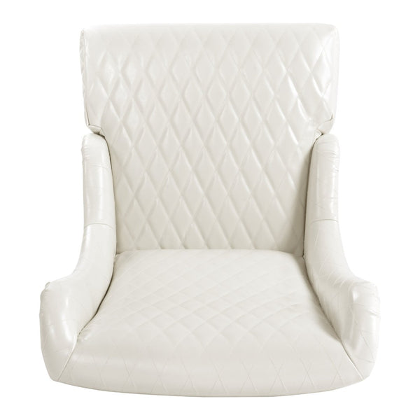 English Elm 23.03" Wingback Velvet Accent Chair Tall High Back Support for Living Room Bedroom White W680P404144
