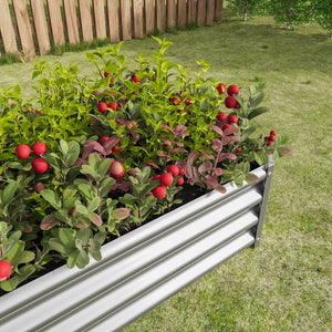 English Elm Metal Raised Garden Bed - 4X2Ft Galvanized Planter For Flowers, Vegetables & Herbs - Easy Assembly! W84091001